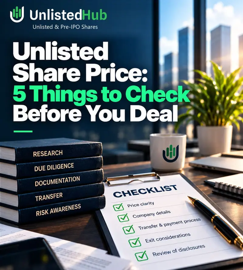 Unlisted share price due-diligence checklist cover
